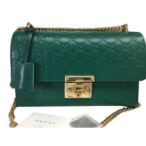 sac gucci vert|Gucci leather shoulder bag.